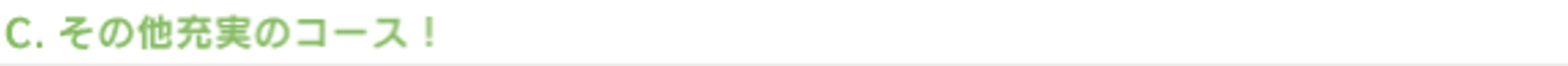 C.その他充実のコース！