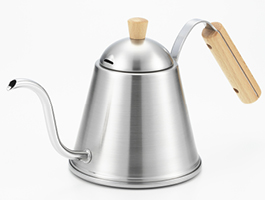 ステンレス木柄ドリップポット1.1L